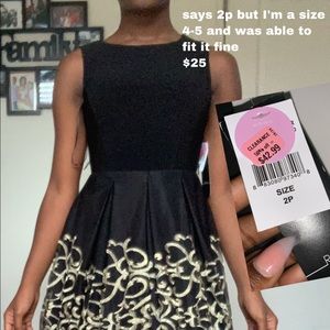 black and gold glitter dress